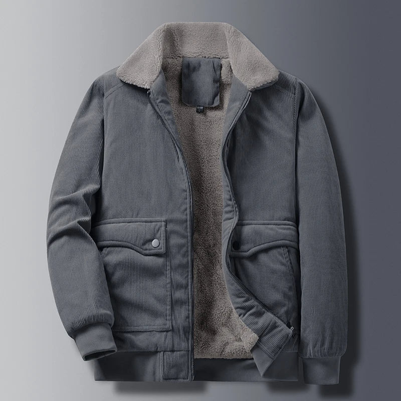 Rugged Textured Corduroy Jacket