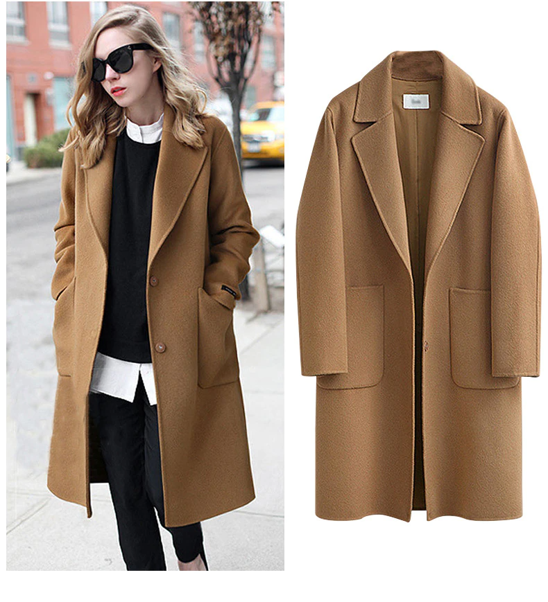 Classic Chic Ladies Long Coat