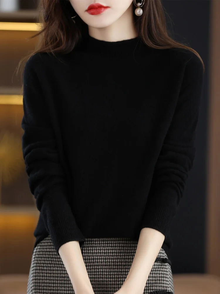 Cozy Ladies Merino Wool Pullover Sweater