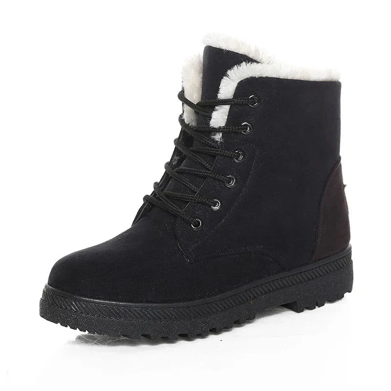 Cozy Women's Snow Boots with Laces - OutfitLondon