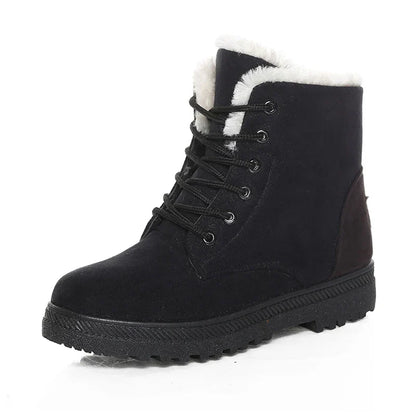 Cozy Women's Snow Boots with Laces - OutfitLondon