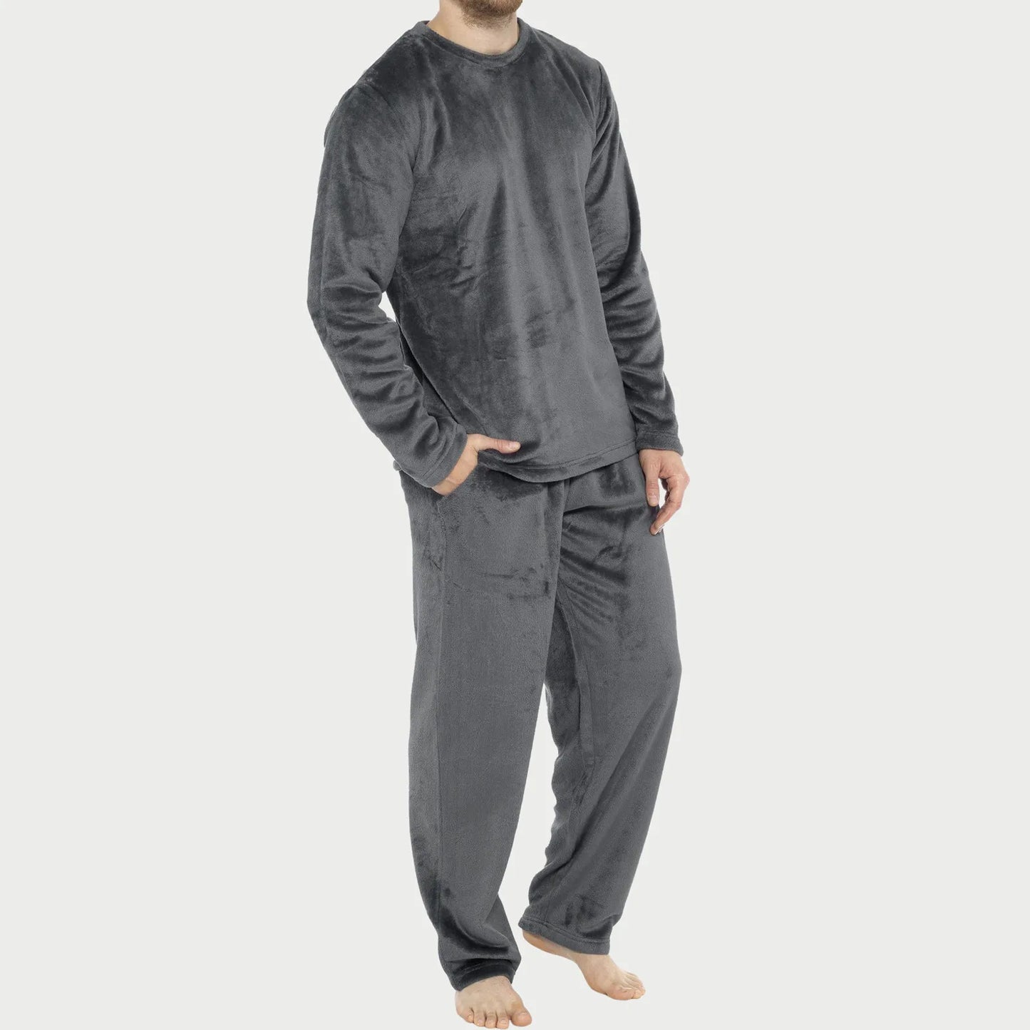 Warm Plaid Mens Pajama Set - OutfitLondon