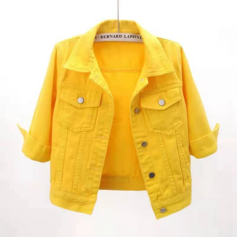 Trendy Women's Blue Denim Jacket - OutfitLondon