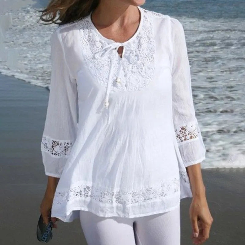 Comfy Loose Fit Floral Shirt – Easy Summer Blouse - OutfitLondon