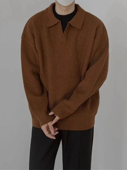 Classic Casual V Neck Mens Sweater