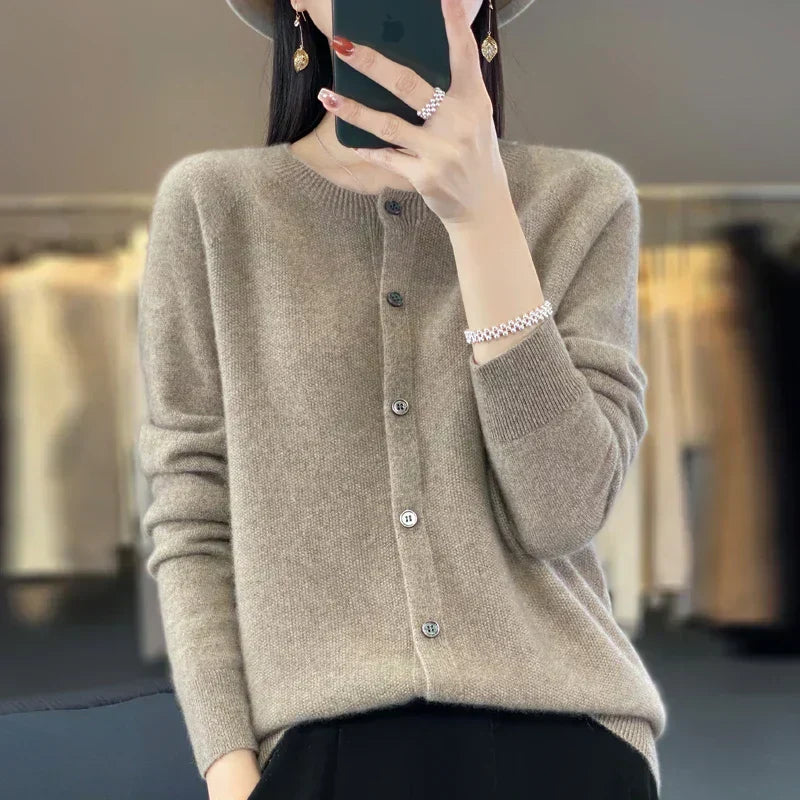Cozy Ladies Open Front Knit Sweater