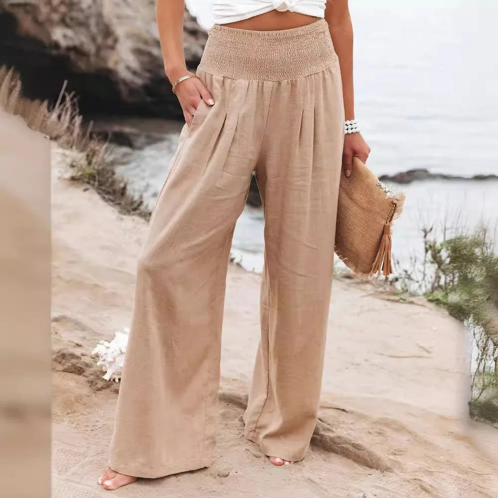 Relaxed Fit Women's Cotton Trousers - OutfitLondon
