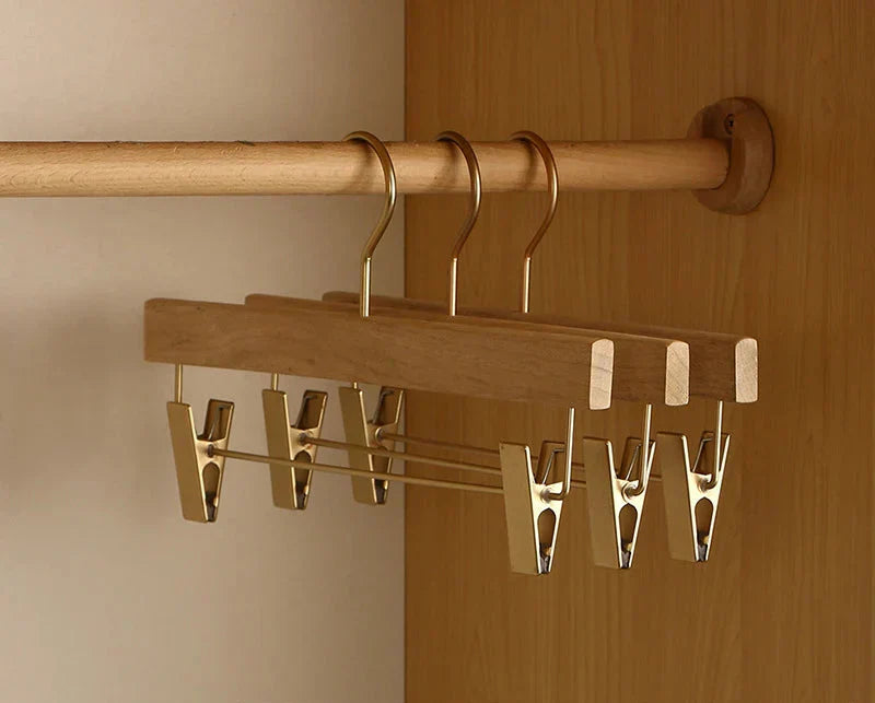 Sturdy Wood Clothes Hangers 2 Pack Closet Organizers