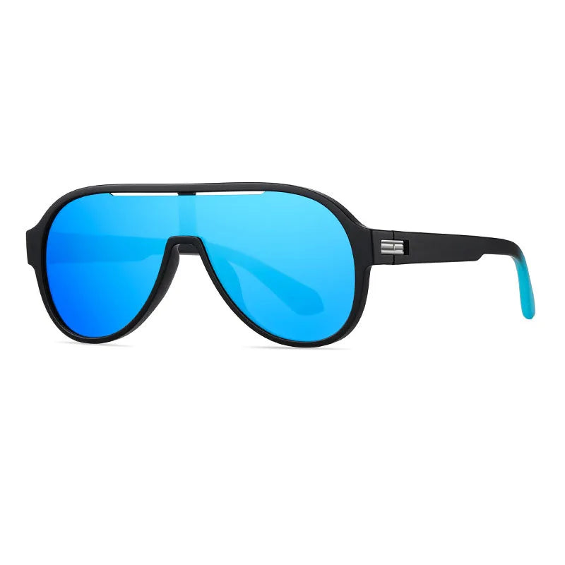 Mens Polarized Sunglasses Blue Mirror TR90 Frame UV Protection