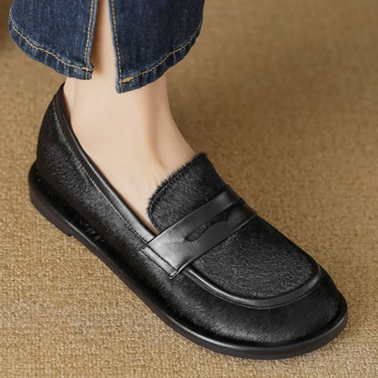Premium Soft Leather Slip On Loafers For Women