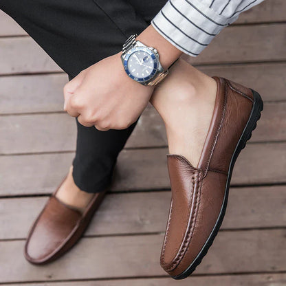 Men's Authentic Leather Slip On Shoes
