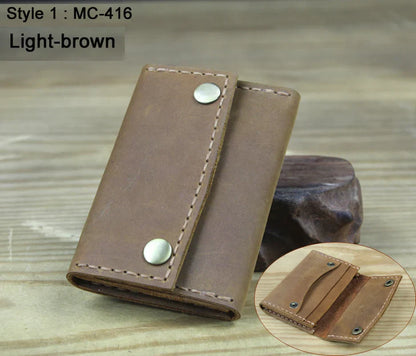 Authentic Tan Leather Card Holder