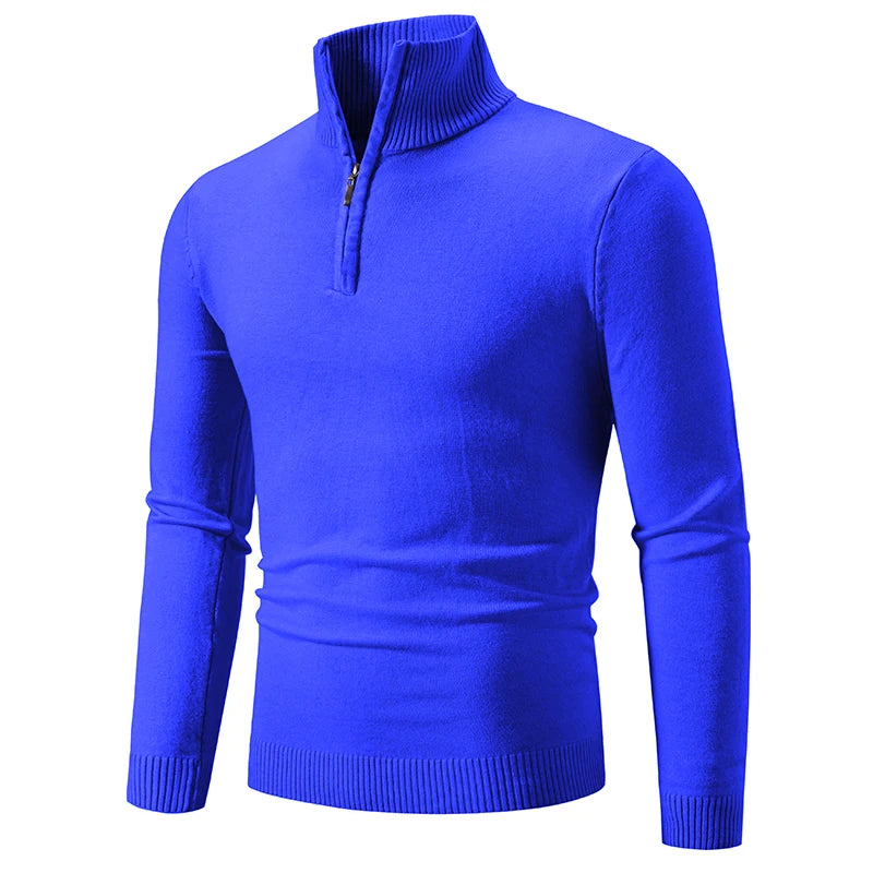 Warm Mens Quarter Zip Fleece Sweater