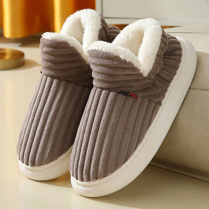 Plush Fleece Comfort Slippers – Warm Cozy House Shoes