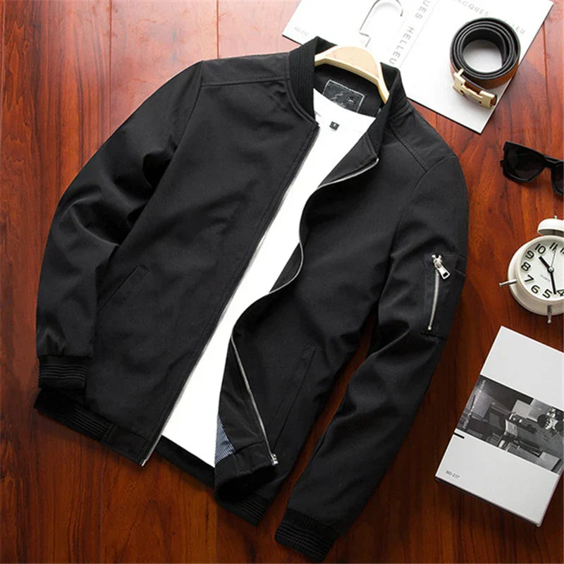 Regular Fit Mens Classic Bomber Jacket