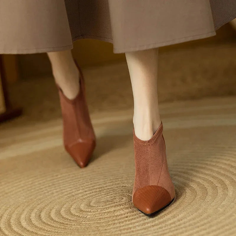 Elegant Genuine Leather High Heels