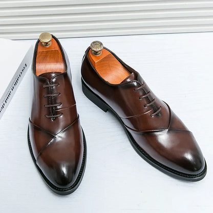 Luxury Brown Leather Dress Shoe - OutfitLondon