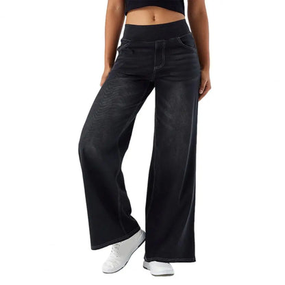 Classic Fit High Waist Straight Leg Women's Jeans