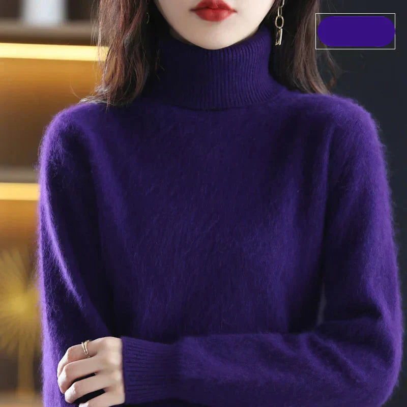 Women's Soft Luxury Cashmere Crew Neck Winter Sweater
