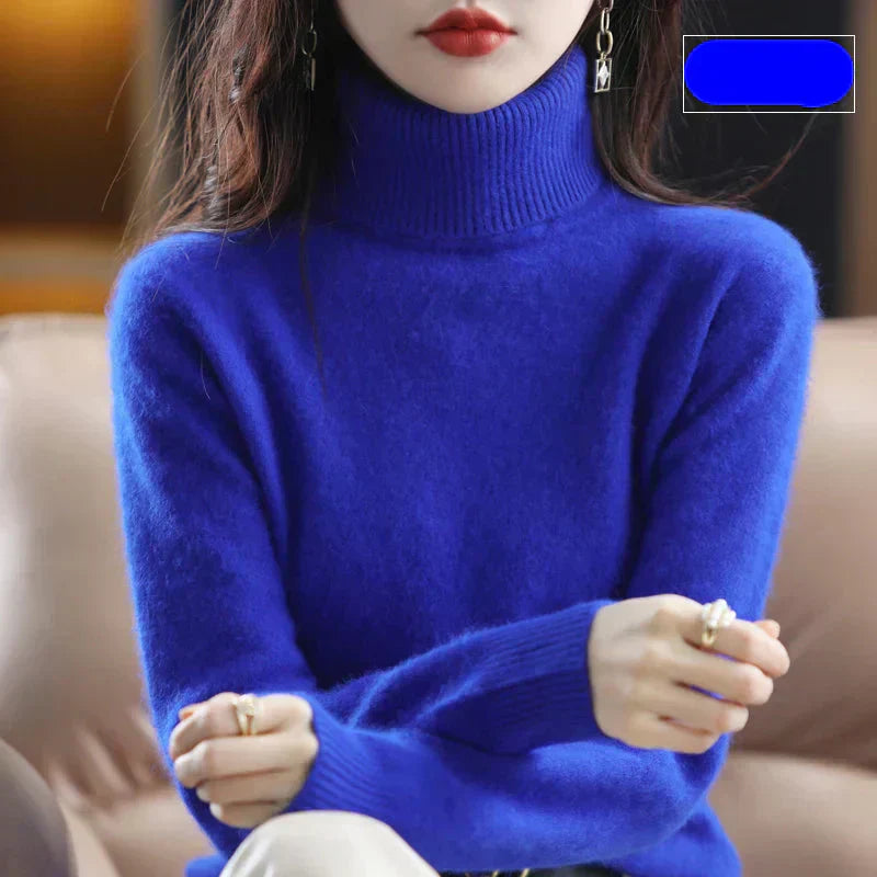 Women's Soft Luxury Cashmere Crew Neck Winter Sweater