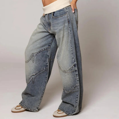 Wide Leg Baggy Denim Jeans
