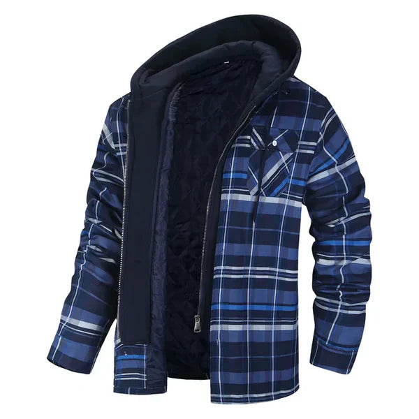 Comfortable Plaid Shirt Jacket for Men