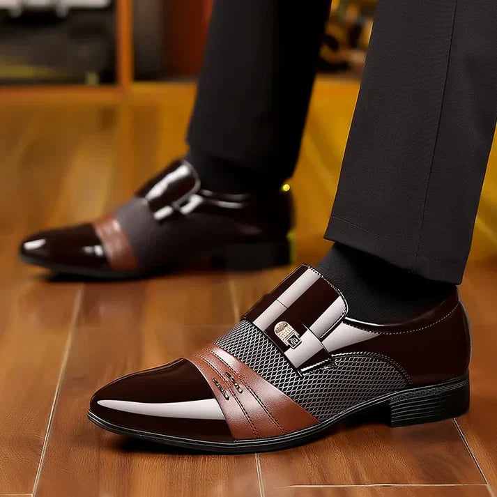 Comfortable Black Leather Dress Shoes for Men