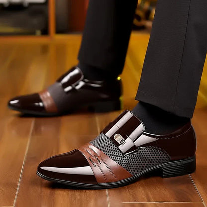 Comfortable Black Leather Dress Shoes for Men