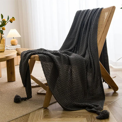 Nordknit Fringe Throw Blanket
