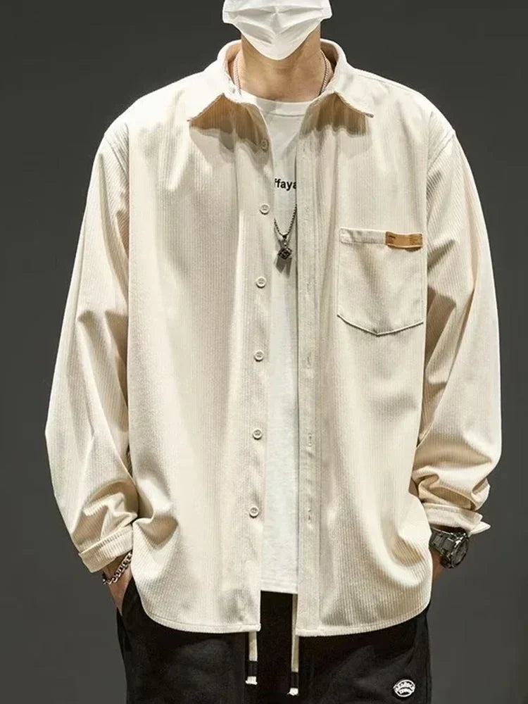 Comfortable Loose Fit Mens Cargo Shirt