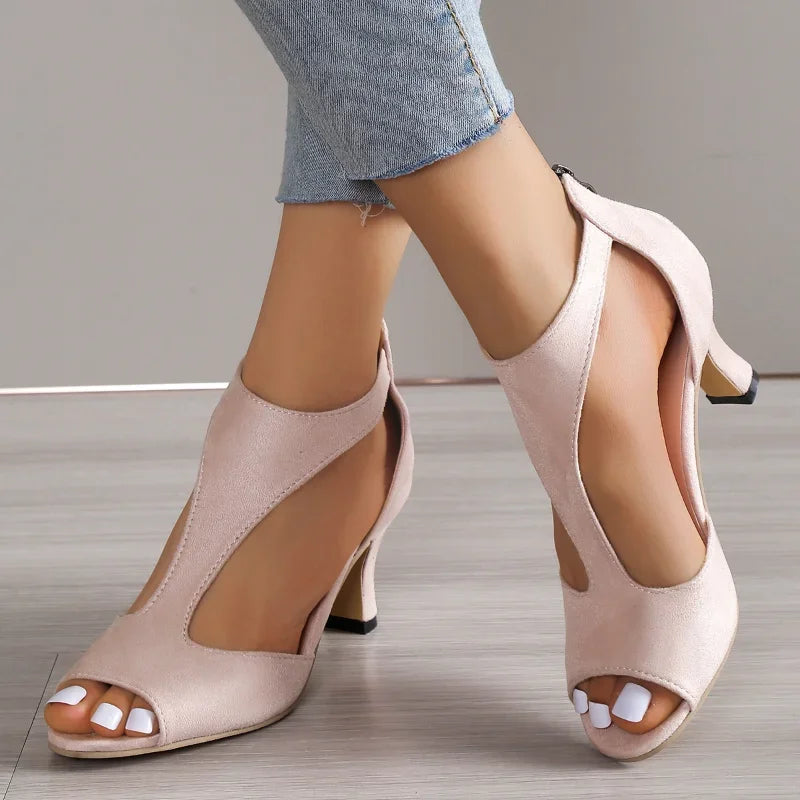 Elegant Ankle Strap High Heels