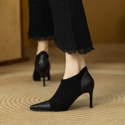 Elegant Genuine Leather High Heels