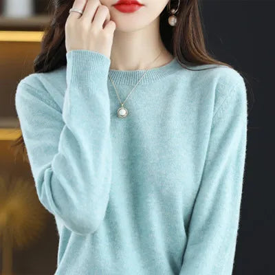 Warm Wool Crew Neck Women's Winter Sweater