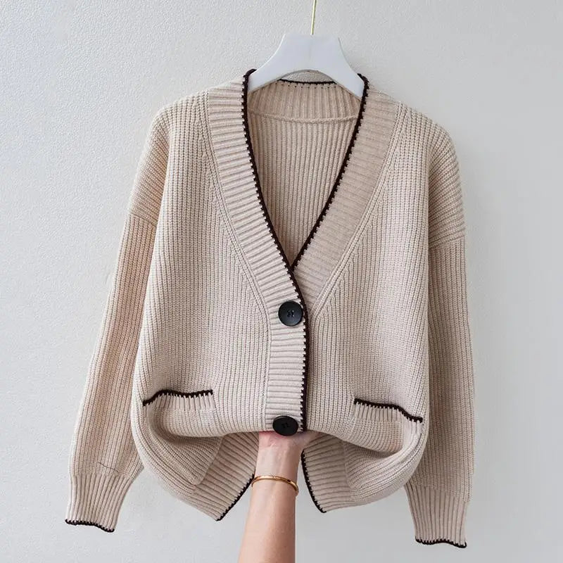Elegant Ladies' Button Front Sweater