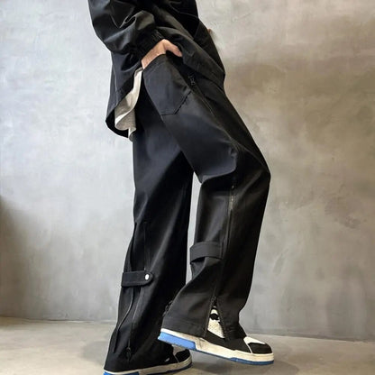Men's Casual Grey Loose Fit Cargo Pants