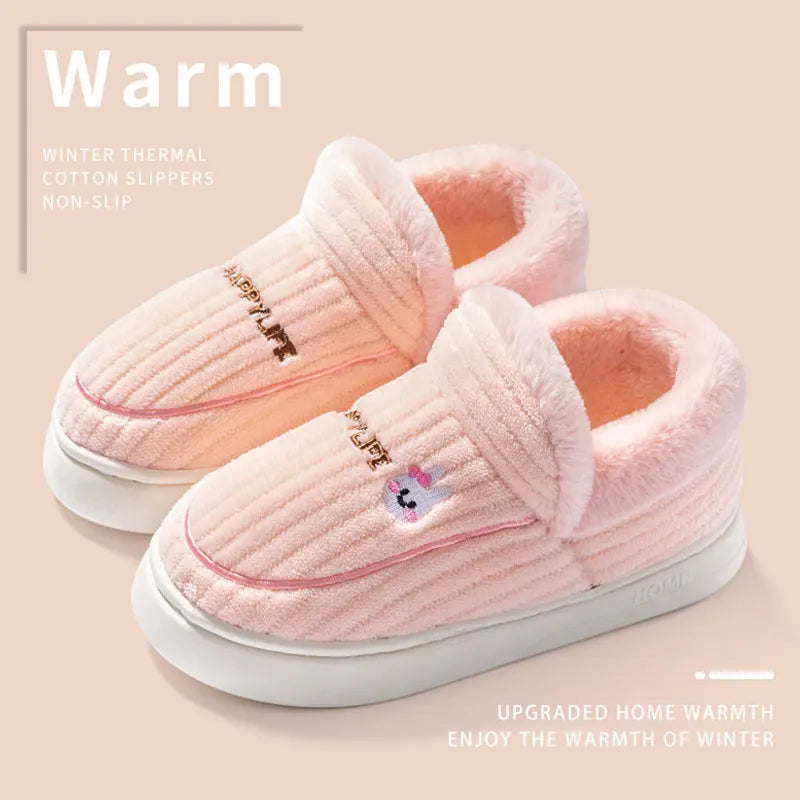 Soft Fleece Slippers for Women - Comfy Grip House Shoes
