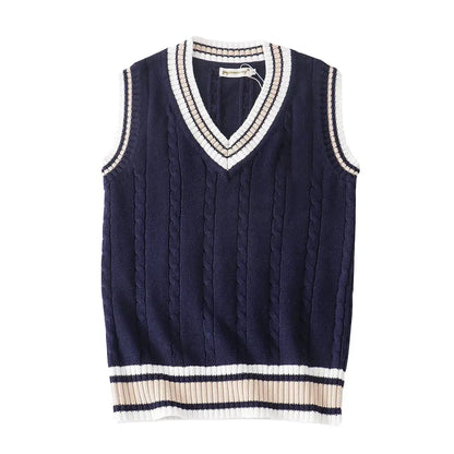 Cozy Crew Neck Knit Sweater Vest
