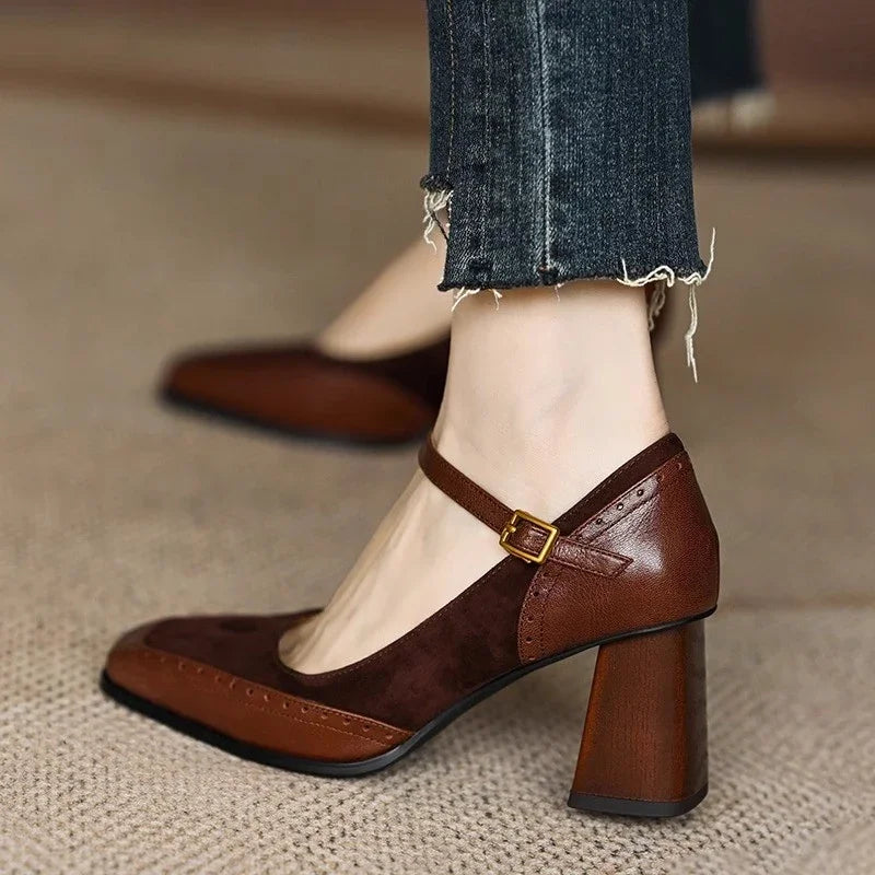 Earth Tone High Heels - OutfitLondon