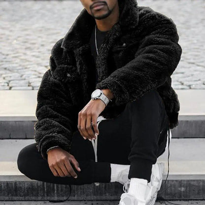 Luxurious Suede Men's Jacket - Warm Winter Coat