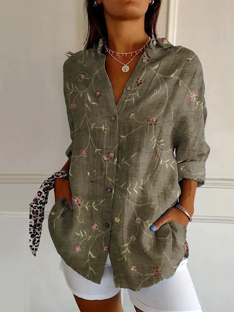 Pretty Floral Ladies Casual Top