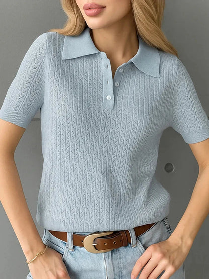 Comfortable Loose Fit Polo Shirt – Classic Summer Top