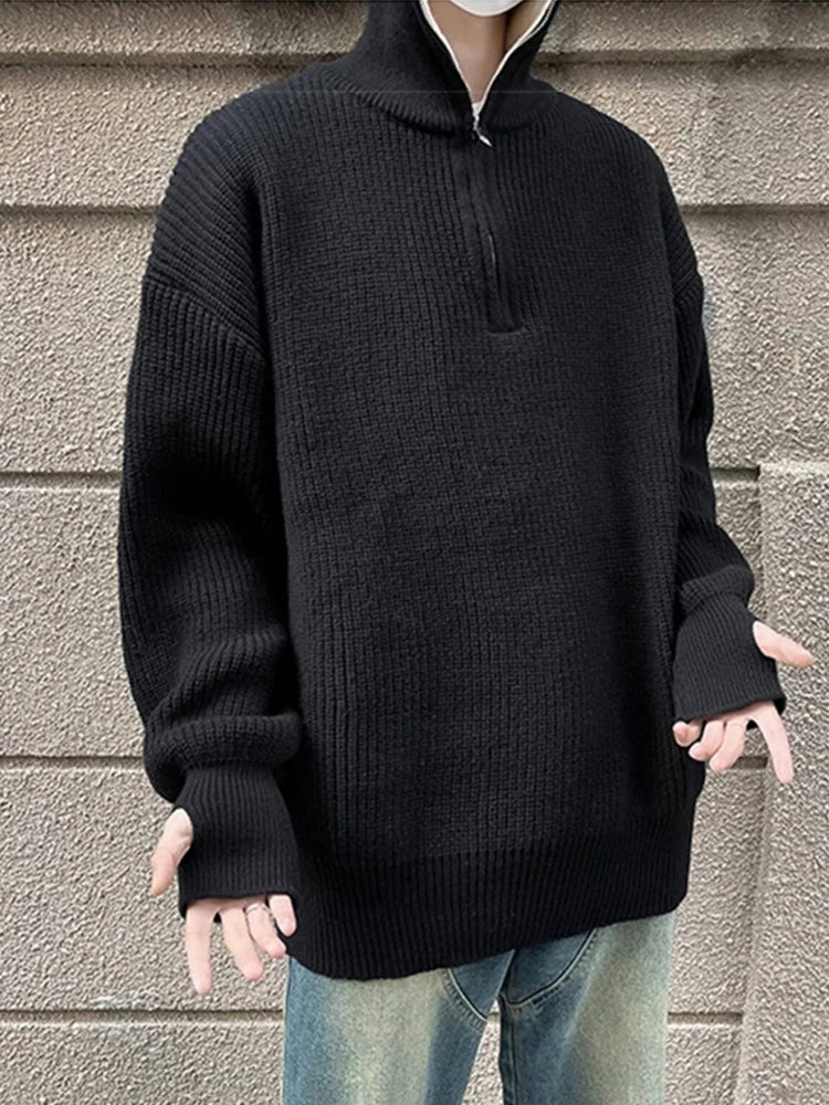 Classic Casual Men's Zip Neck Sweater
