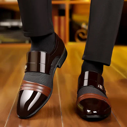 Comfortable Black Leather Dress Shoes for Men