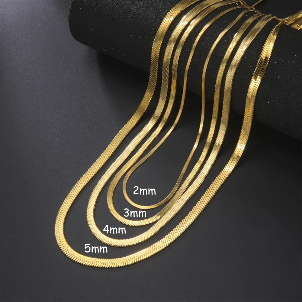 Elegant Sterling Silver Snake Chain Necklace - OutfitLondon