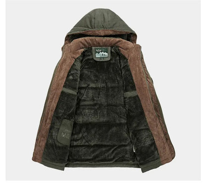 Comfortable Mens Insulated Parka Coat With Fleece Interior - OutfitLondon