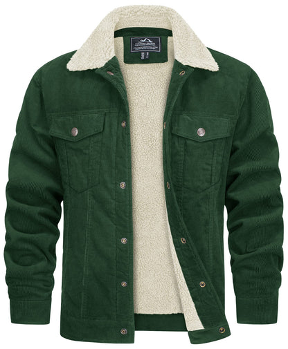 Waterproof Teddy Fleece Corduroy Coat