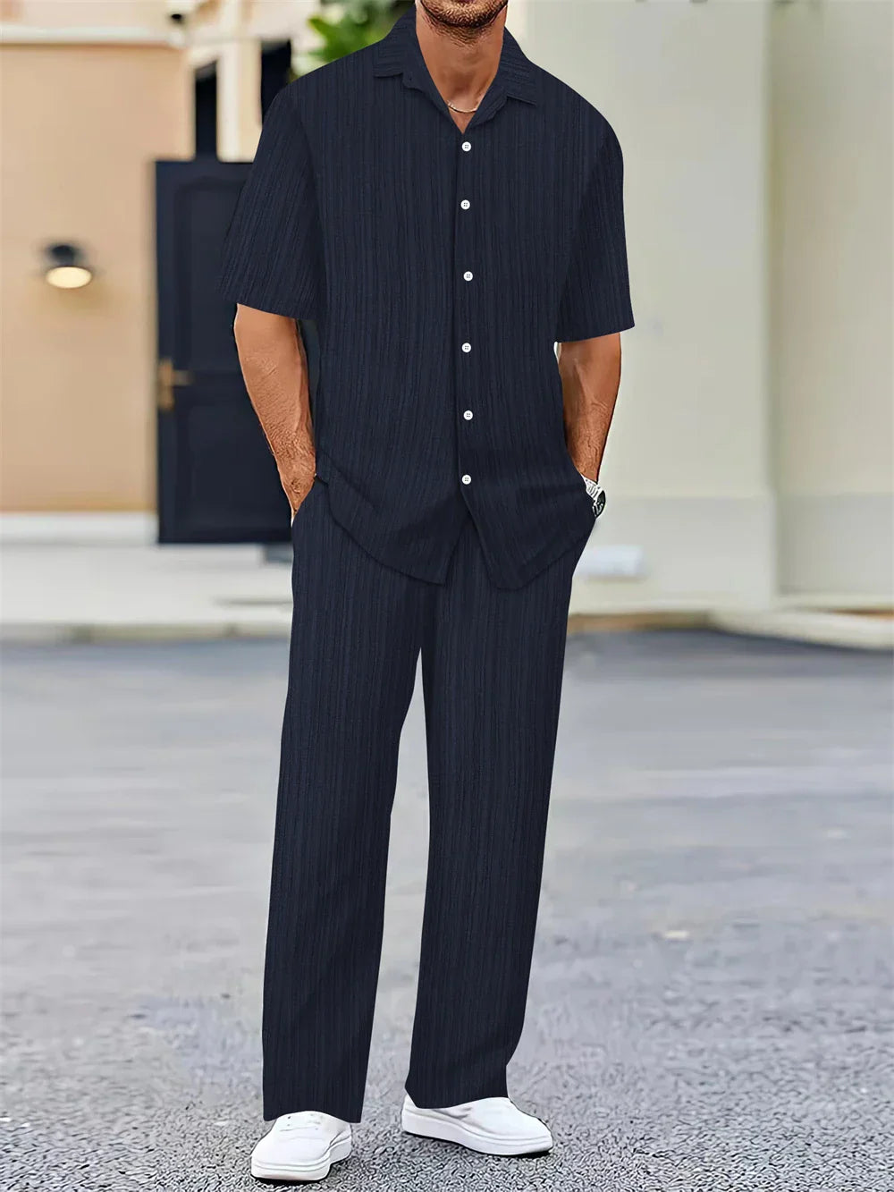 Slim Fit Business Casual Suit Set