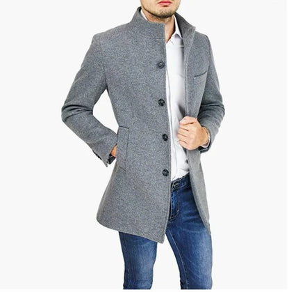 Traditional Men's Wool Trench Coat Classic Fit