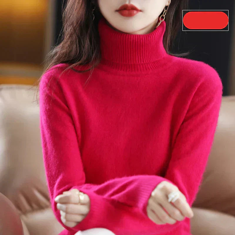 Women's Soft Luxury Cashmere Crew Neck Winter Sweater