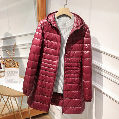 Women's Waterproof Down Filled Winter Jacket with Bag